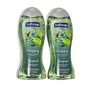 2 Pack Softsoap Body Wash Energizing Fresh Eucalyptus & Mint Moisturizing 20oz